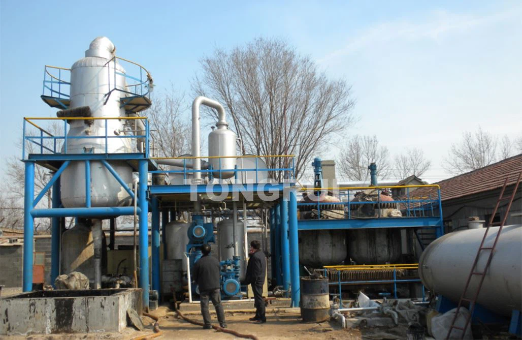 black engine oil recycling plant